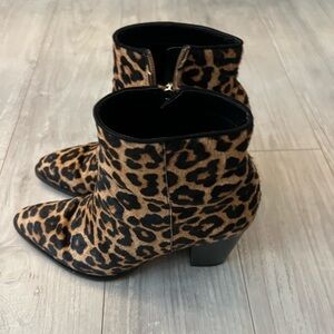 Sam Edelman Leopard Print Ankle Boots - Brown & Black